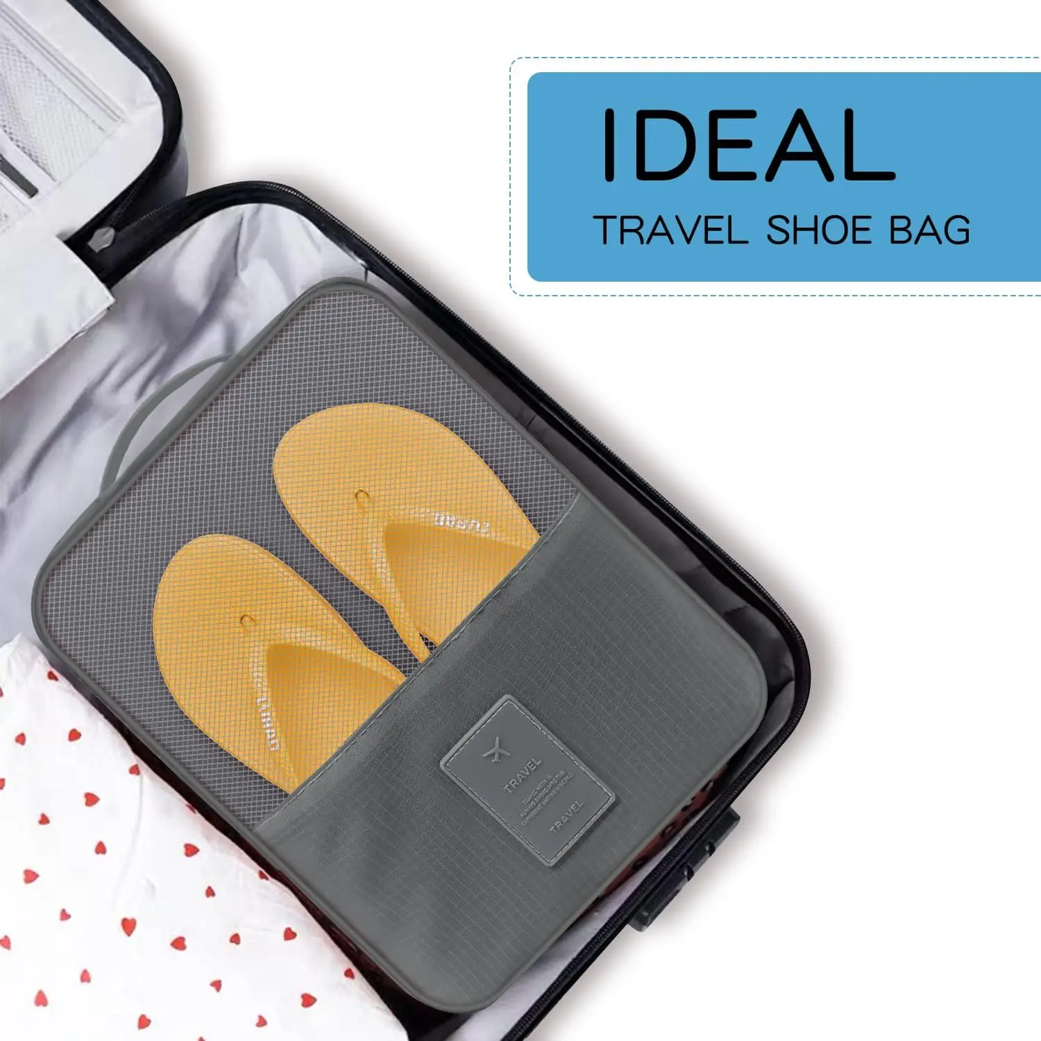 

3 Layers Travel Shoe Bag With Zipper Portable Organizer Storage Bag Shoe Organizer Bag Travel Accessories Suitcase Organizer