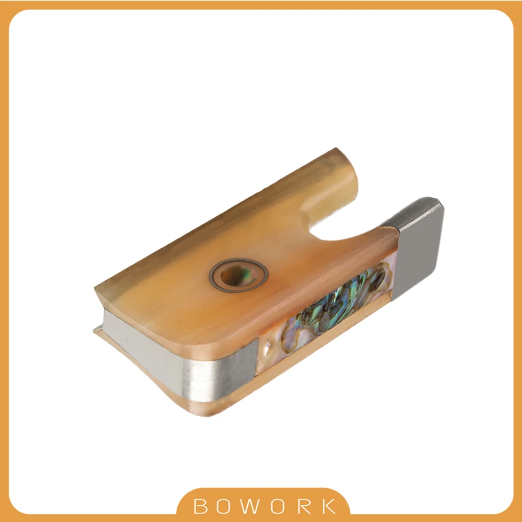 

BOWORK OX Horn 4/4 3/4 Cello Bow Frog Parisian Eye Inlay With Ferrule Abalone Slide Cello Bows Replacement Parts Accessories