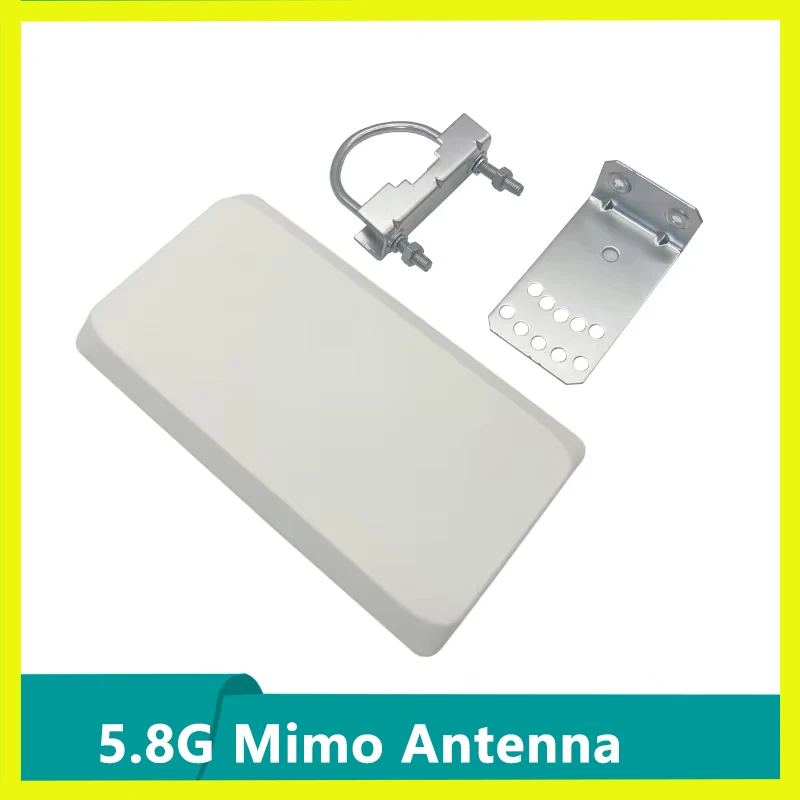 듀얼 편파 MIMO 와이파이 안테나 5.8G 5GHz 지향성 14dBi 5150-5850MHz 패널 로라, 네트워크용 2xN-여성 커넥터 포함