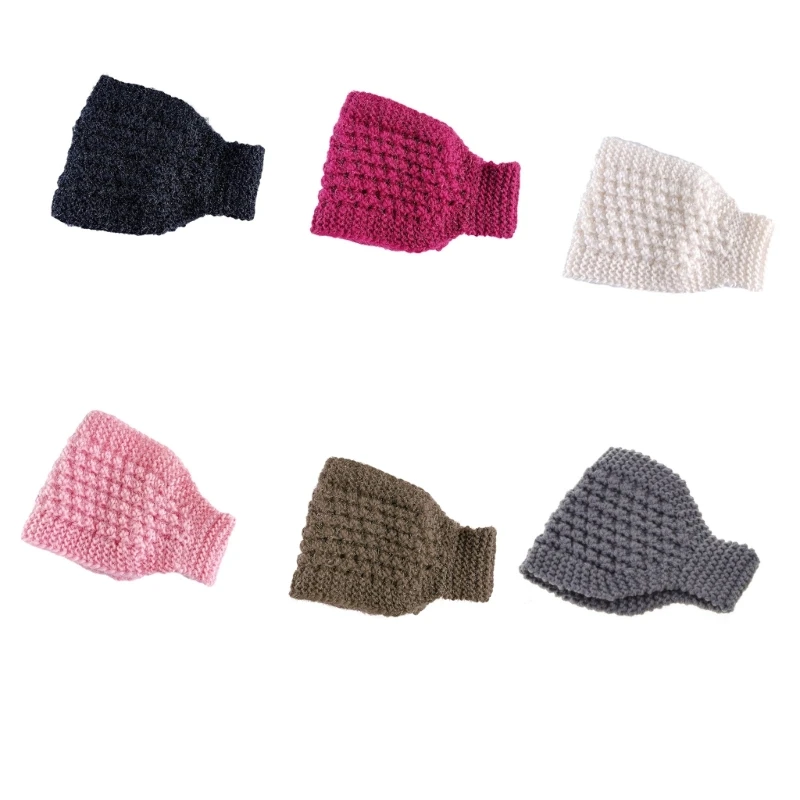 Y1UB Woman Thicken Knit Hairband Wide Headband Earmuffs Hat for Girls Shopping