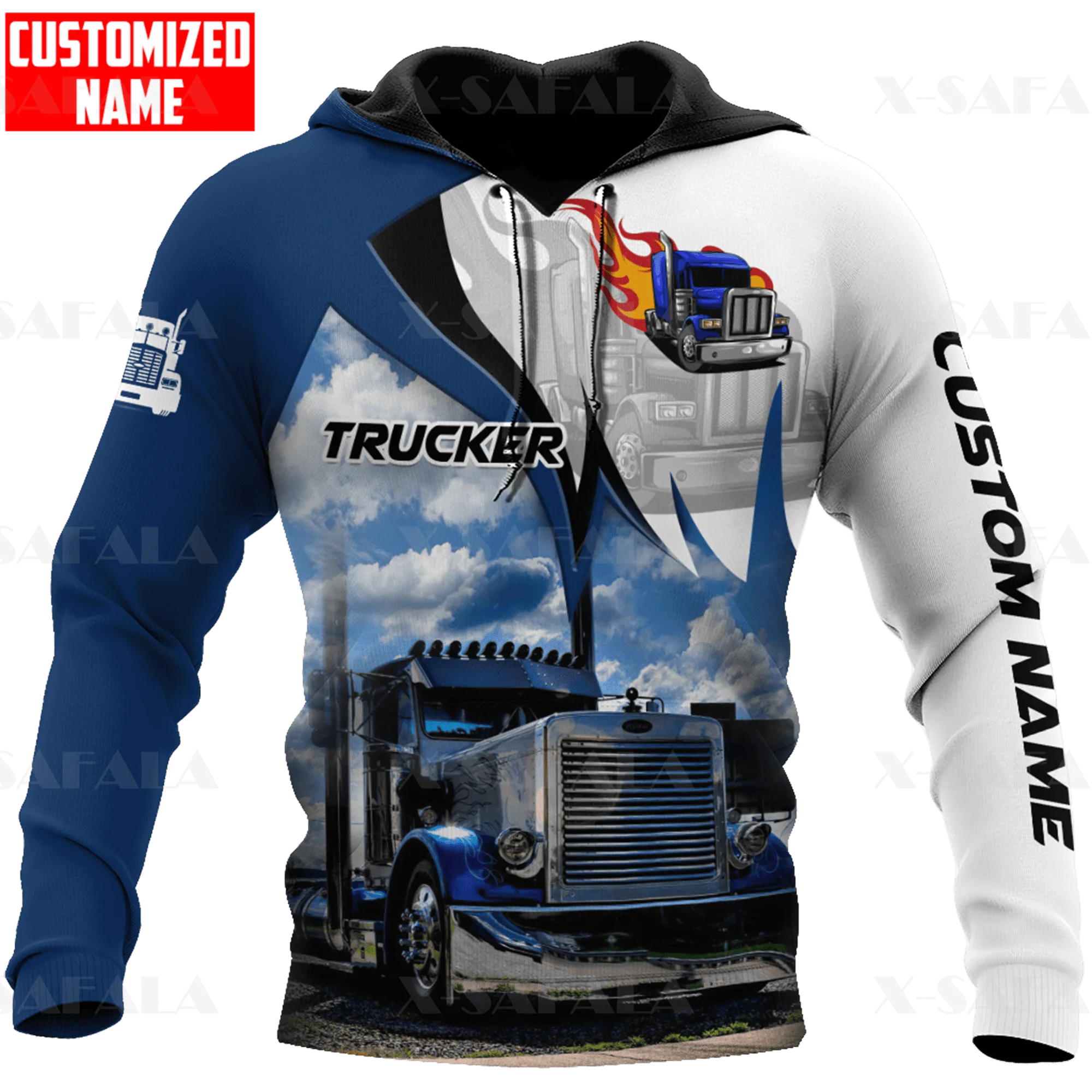 

Truck Driver TRUCKER CUSTOMIZED 3D Print Hoodie Spring Autumn Man Women Harajuku Outwear Hooded Pullover Tracksuits Casual-5