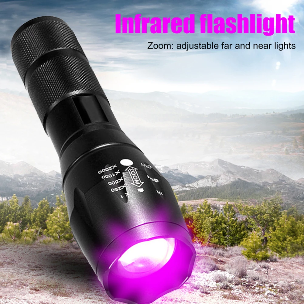 Description Picture 6 of item150LM XPE UV Light Zoomable Mini Torch Flash UV Lamp Ultraviolet Light Portability Pet Urine Stains Detector Tools Flashlights