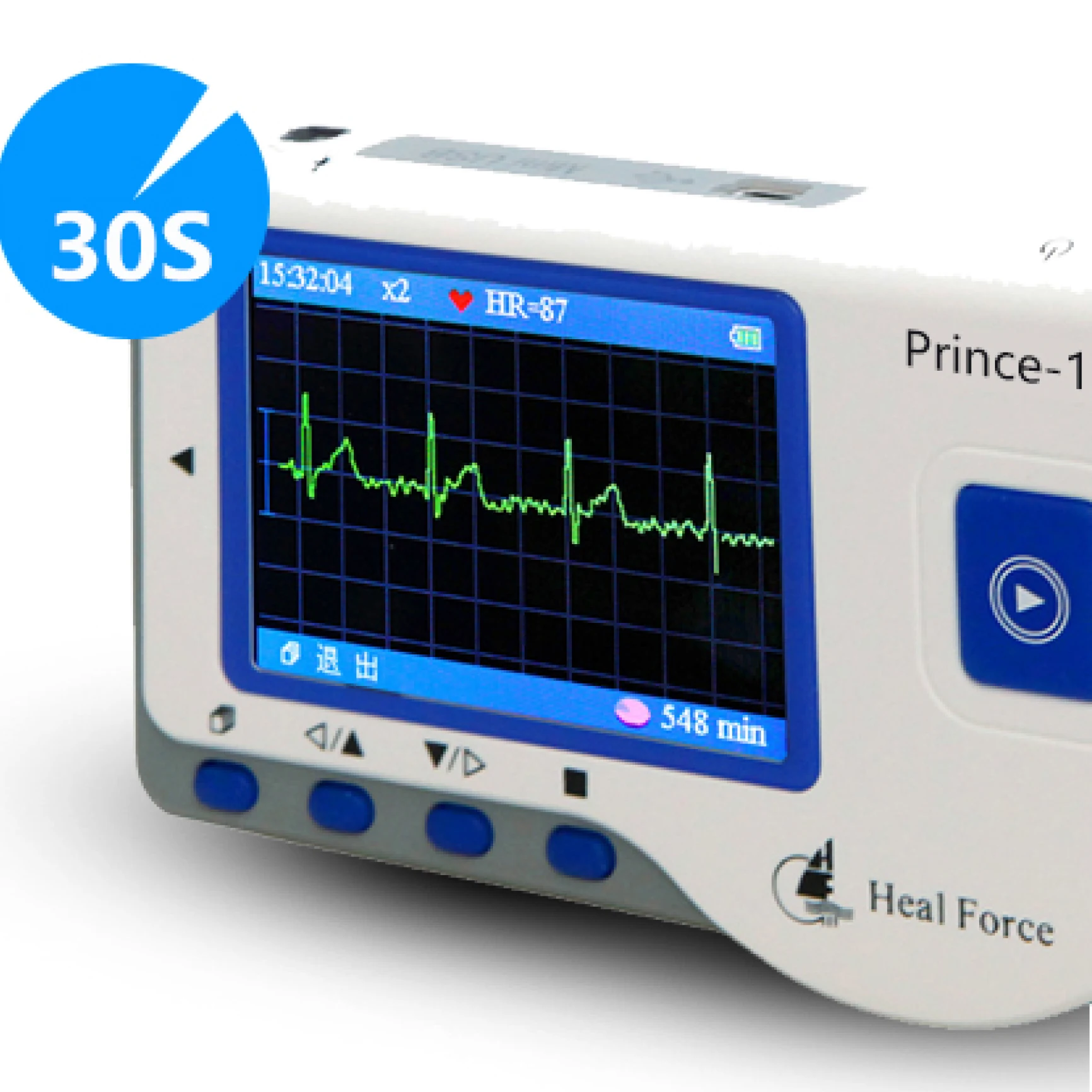 USB Heal Force Prince 180B Software Portable Household Heart Ecg EKG Handheld Heart Monitor Continuous Measuring Color Screen