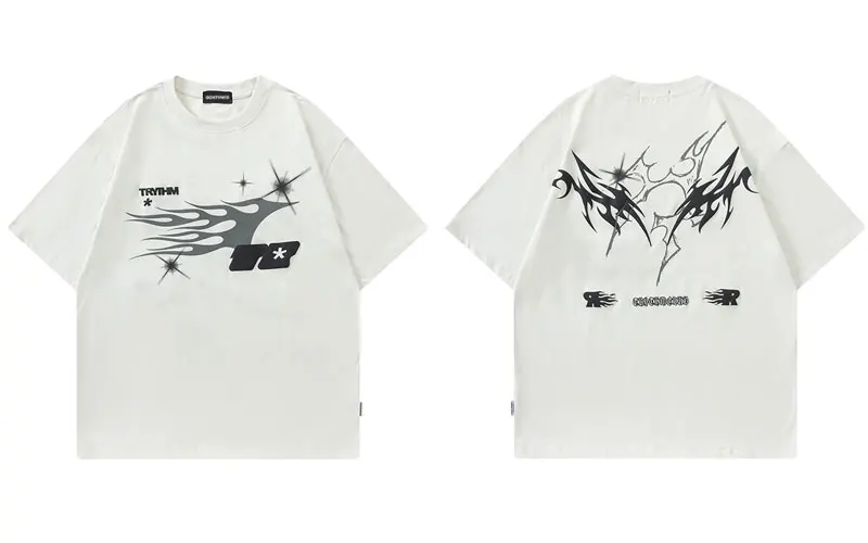 Camiseta oversize con estampado gráfico para hombre - true deals club