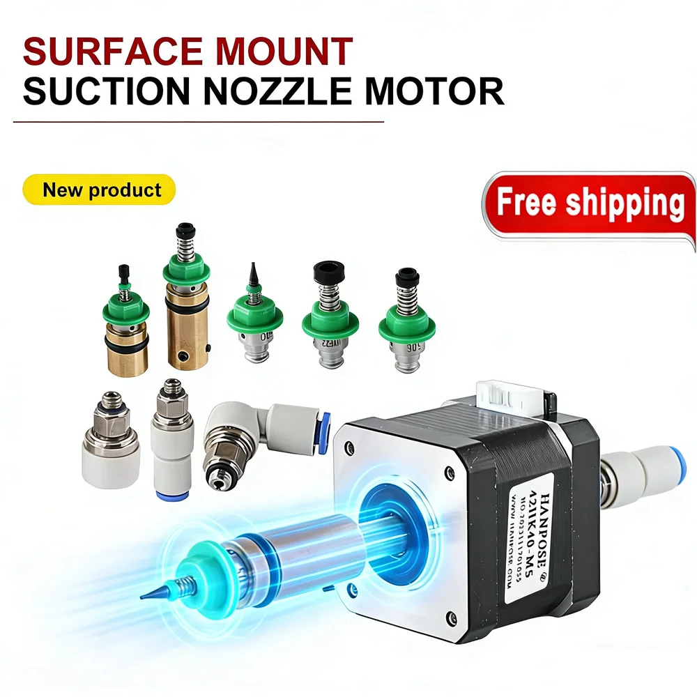 1.2A 0.19N.m SMT 라벨링 기계 42HK40 흡입 노즐 회전식 진공 흡입컵 20 중공 스테퍼 모터 장착 헤드 세트