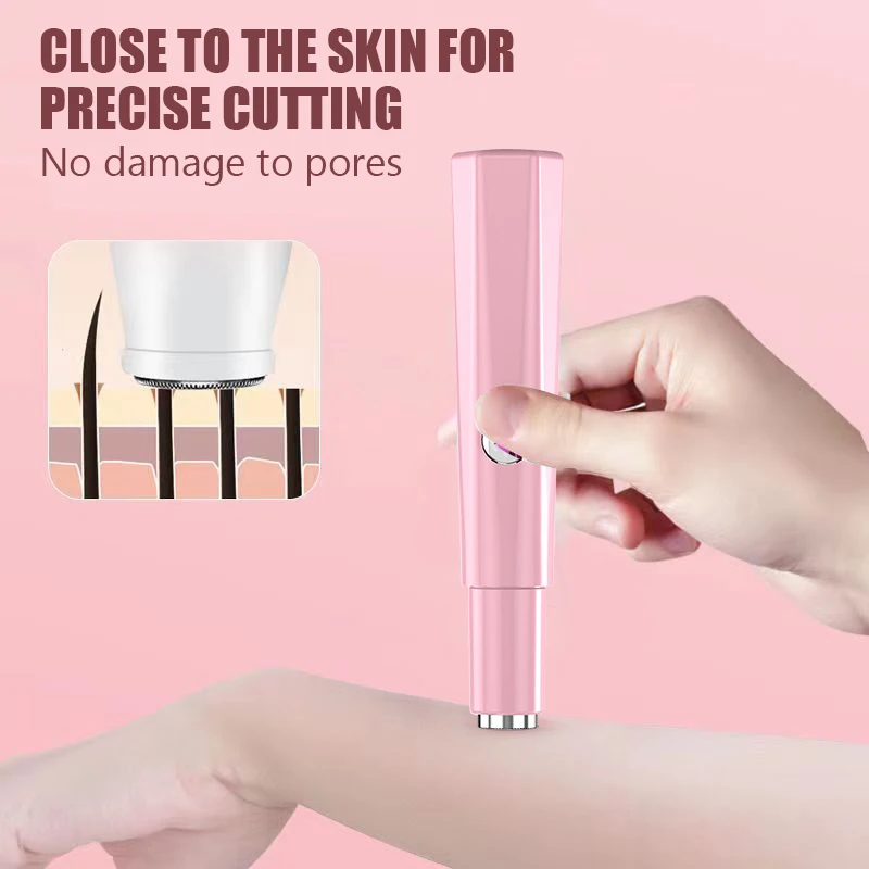 Facial Eyebrow Hair Remover for Women Rechargeable 2 in 1 Eyebrow Trimmer and Face Shavers for Painless Electric Hair Removal 4