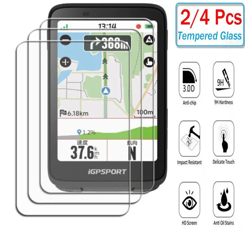 9H HD gehärtetes Glas für iGPSPORT BiNavi iGS800 BSC200 BSC200s BSC300 BSC300T Displayschutzfolie Abdeckfolie Zubehör
