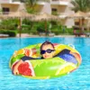 PVC retro striped swimming ring thickened lifebuoy children's swimming inflatable floating ring children's beach toy pool party 3