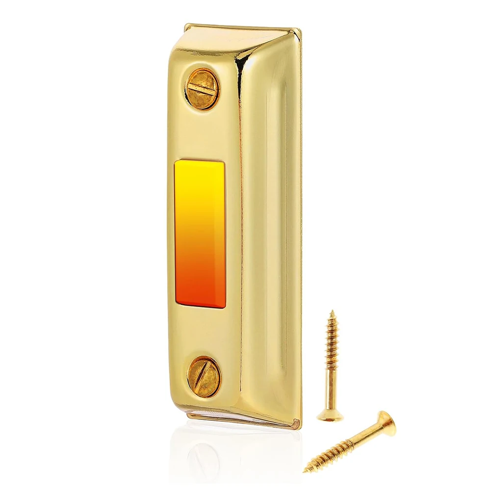 

ABS+Metal Gold Wired Doorbell Button LED Light Door Bell Buttons Home Replacement Hardware LED Light Wired Doorbell Button
