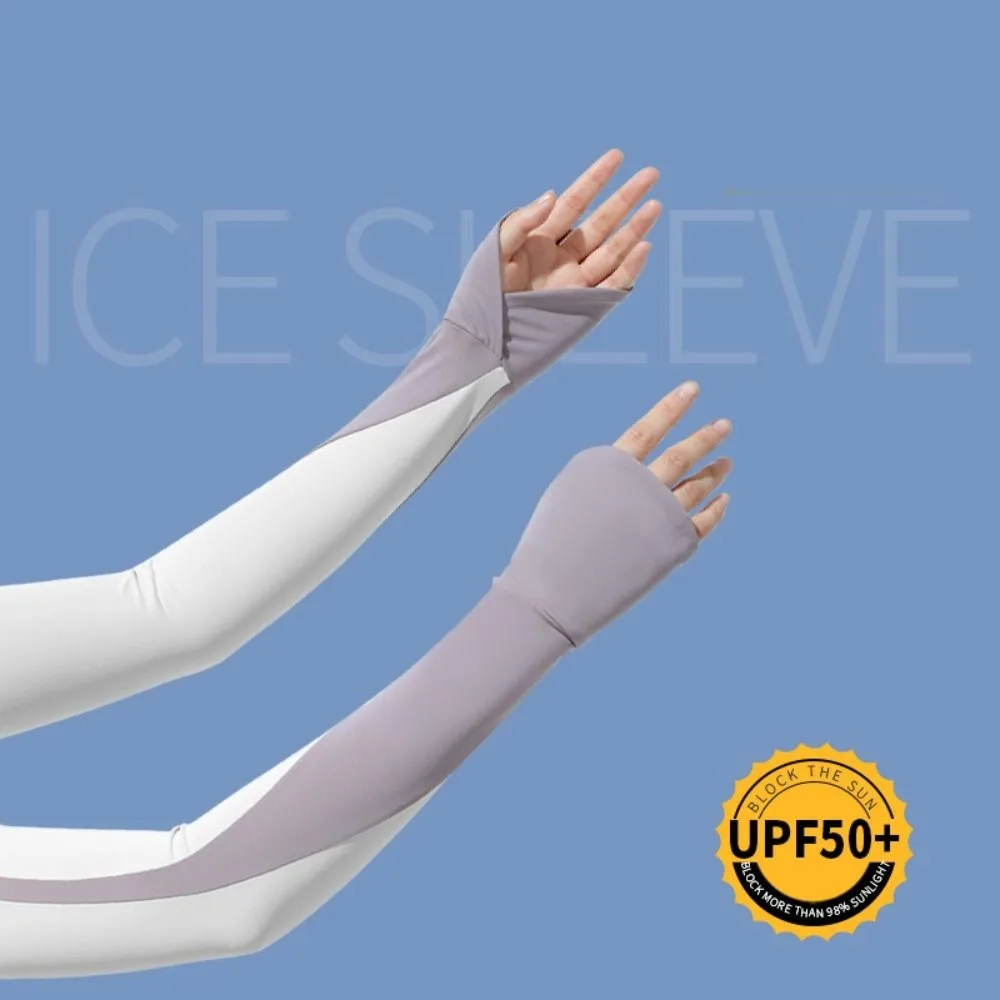 

Anti-UV Ice Silk Sleeves Sun Protection Cover Ultraviolet Proof Thin Gloves Cycling Gloves Driving Gloves Sunscreen Sleeves