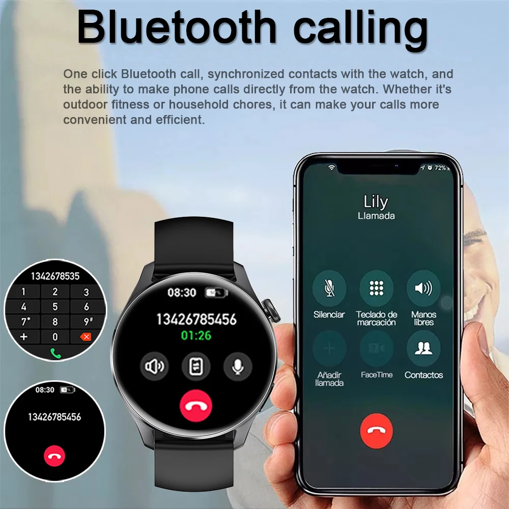 2026 For Classic Smartwatch App Control Men Sports Health Tracking Notification Reminder Bluetooth Call Alarm Clock Smart Watch