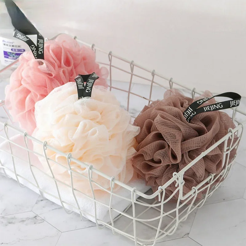 Soft Mesh Bath Sponge Balls Nylon Cleaning Brush Shower Puff Body Cleaner Exfoliating Scrubbers Bath Ball Bathroom Supplies 5
