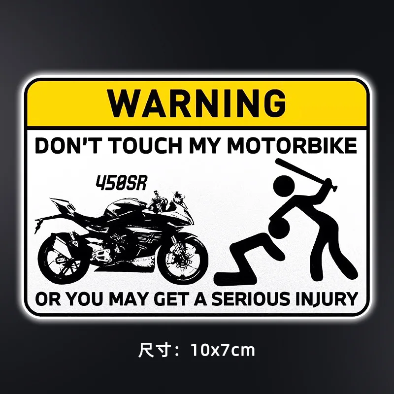 Lustige Don't Touch Warning Mark Text Einzigartiger Aufkleber Autoaufkleber Aufkleber für Motorrad Motorrad 10 cm x 7 cm – Detail 18