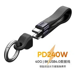 Compact 240W 40Gbps USB4 Fast Charging & High - Speed Data Transfer Cable (Black)