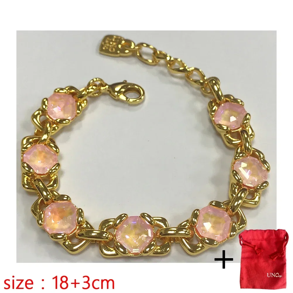 Unode50 정교한 체인 클래식 심플한 보석 세팅, 가벼운 고급스럽고 아름다운 숙녀용 커플 팔찌, 플러스 가방 선물
