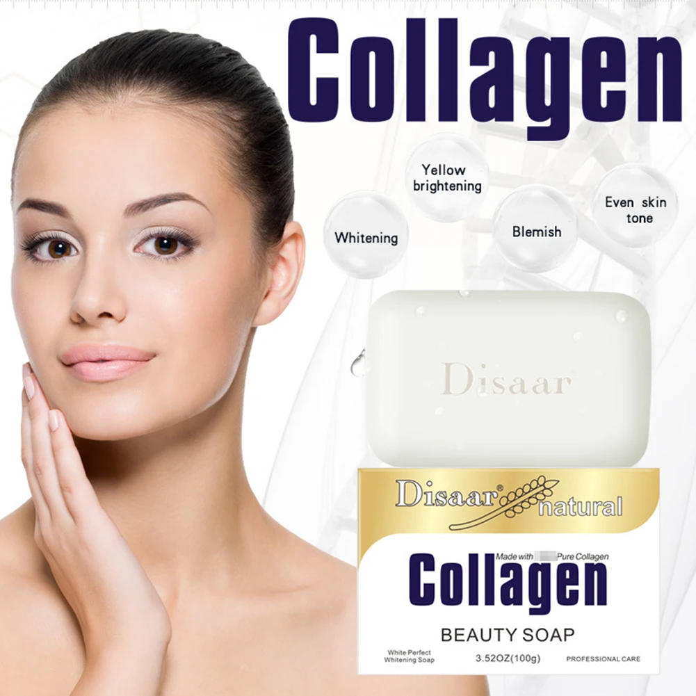 Hand Soap Body Whitening Soap Facial Cleansing Soap Collagen Handmade Soap Face Cleanser Whitening Skin Lightening Anti-wrinkle Soap