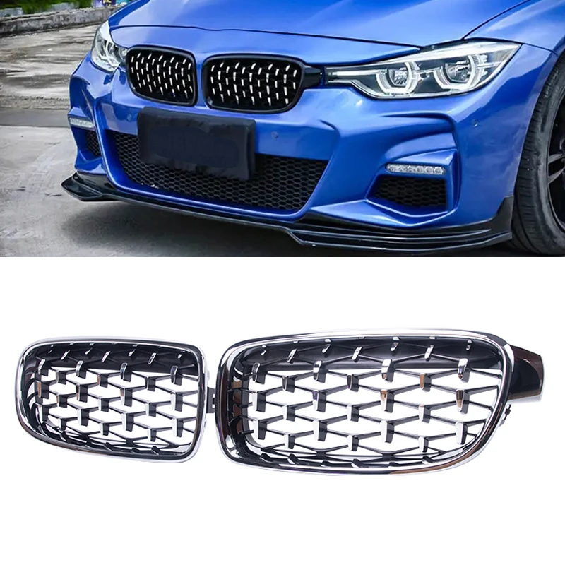 

For BMW F30 F31 F35 3 Series 320 323 325 330i Car Front Kidney Bumper Grill Grilles Diamond Style Racing Grills Grille 13-19