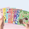 8/16Sheets Disney Princess Puzzle Stickers Frozen Make-a-Face Funny Assemble Jigsaw DIY Cartoon Sticker Kids Educational Toys 4