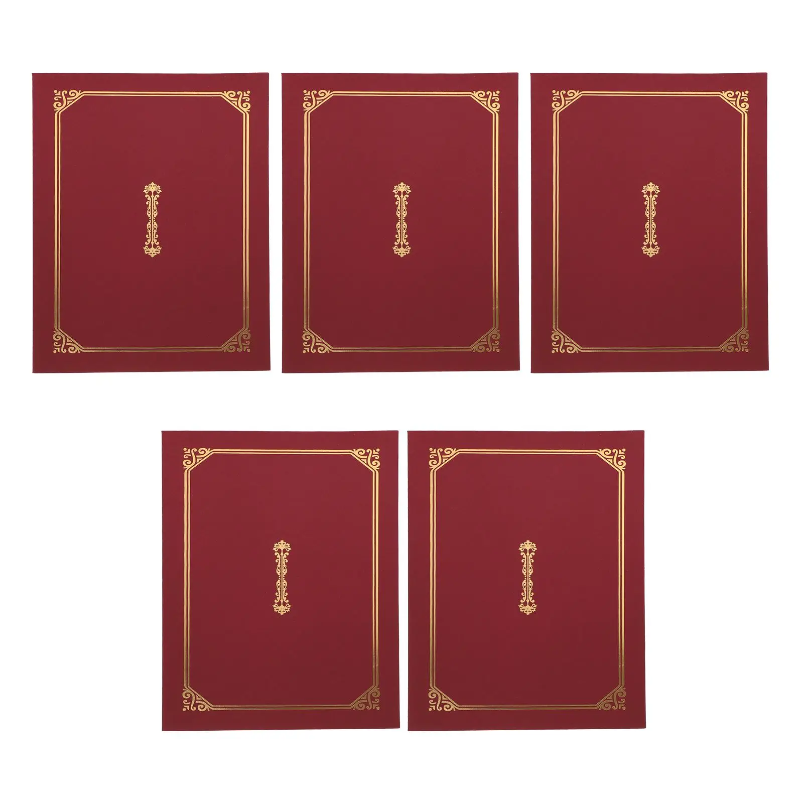 

5Pcs Paper Certificate Cover Folder Gold Stamping Document Cover Diploma Binder Folder Graduation Certificate Holder 30.5x22.5cm