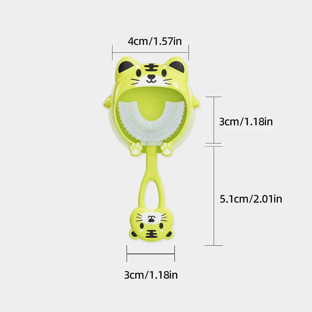 Children U-shaped Baby Toothbrush 360 Degree Children's Teeth Oral Care Cleaning Brush Soft Silicone Toothbrush Baby Items 2-12Y