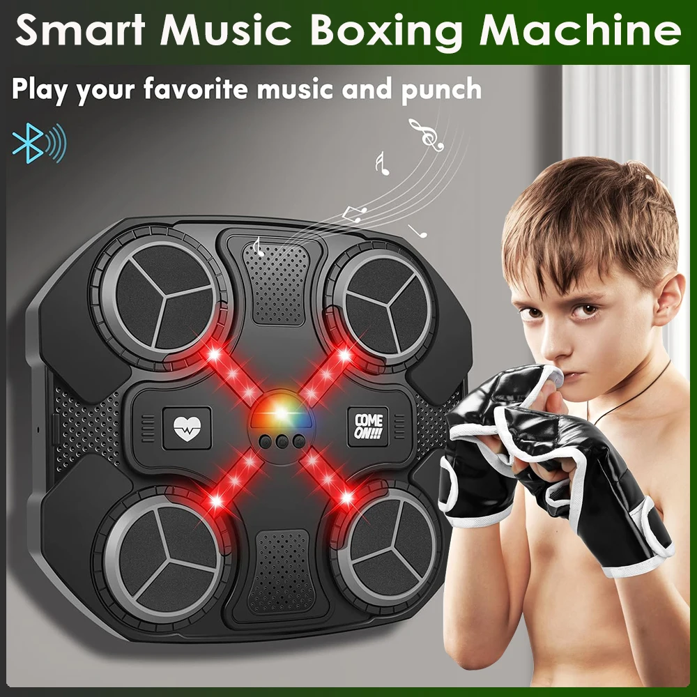 Smart Bluetooth Music Boxing Machine Smart Punching Target Toys,Training Pad Toy Boxing Glove,Ideas Sport Toys for Boys Girls