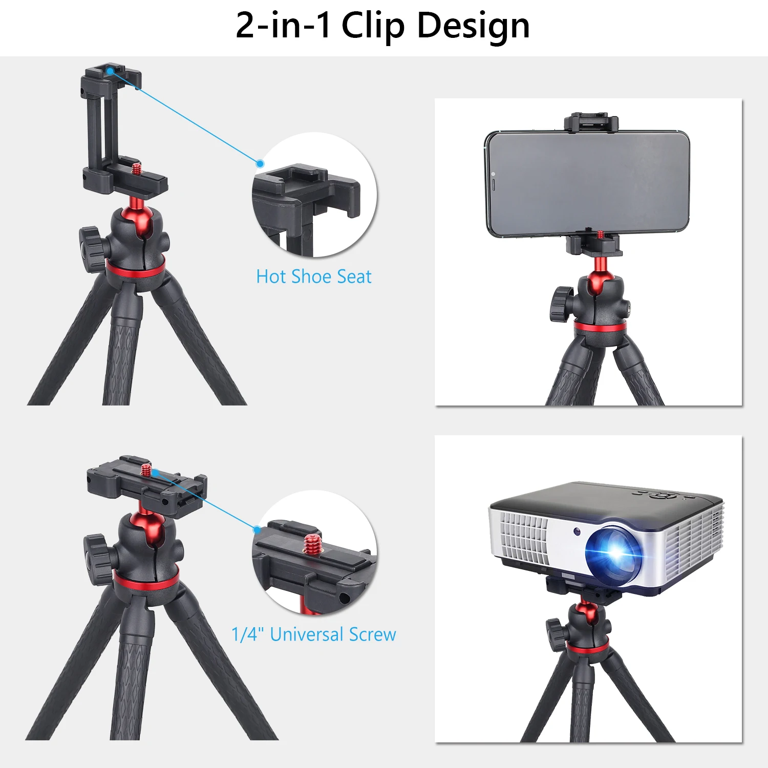 WEYLLAN DT5 Flexible Octopus Tripod For Phone DSLR Camera Remote Control Portable Versatile Tripod For iPhone 16 Pro Max Samsung,phone tripod,camera tripod,foldable tripod,smartphone tripod,cell phone tripod
