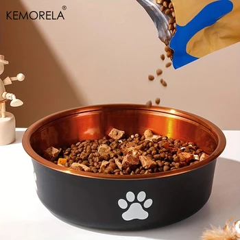 Anti-Slip Dog Bowls Small Medium And Large Dog Feeding Bowls And Water Fountains Stainless Steel Pet Feeders Pet Dog Accessories 3