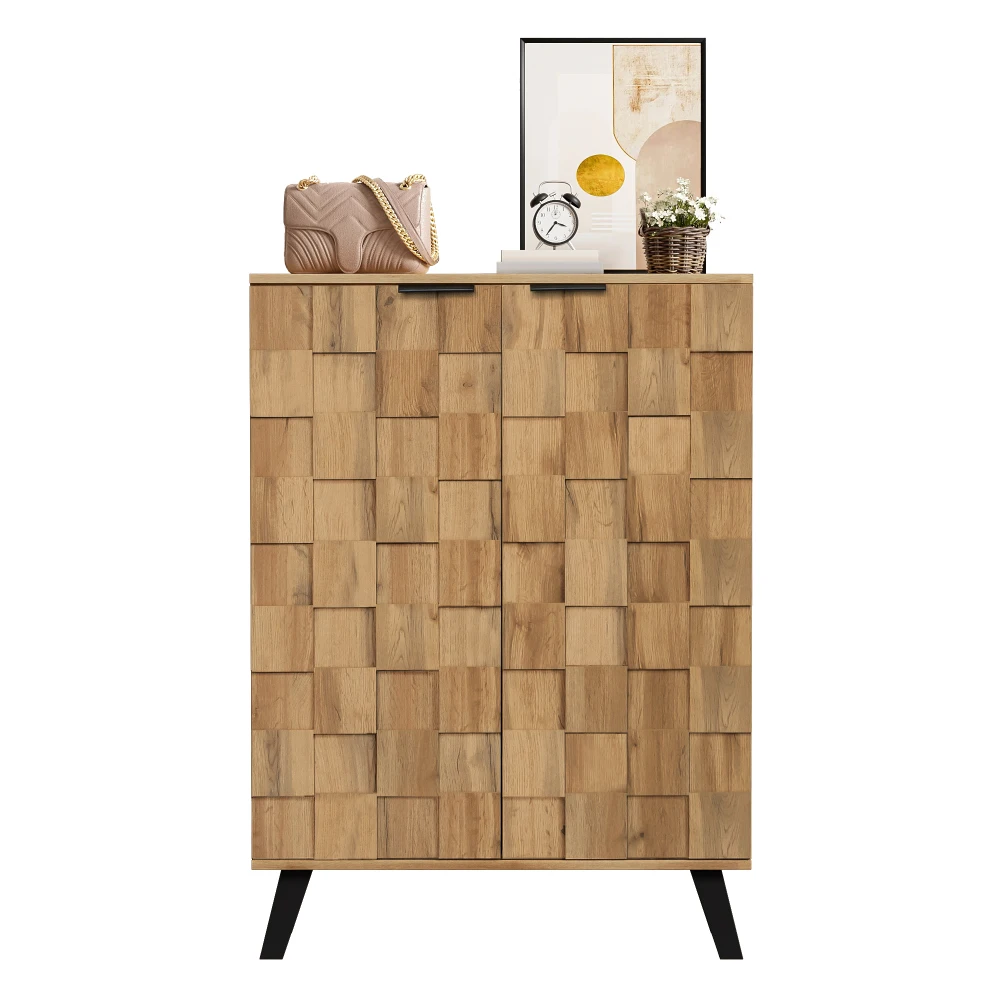 Zeitgenössischer moderner TV-Schrank – geschlossene Aufbewahrungstüren und offene Ausstellungsfächer, 160,5 x 35,5 x 45 cm, großes Fassungsvermögen – Detail 22