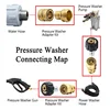 Pressure Washer Quick Connector Adapter Kit M22 14mm x 3/8inch Quick Disconnect Plug 5000PSI High Pressure Brass Fitting 5