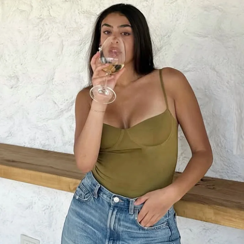 HXAO Slip Body Frauen Sommer 2025, Frau Abnehmen Körper Sexy Frauen Rave Tanga Ärmelloses Top Cup Rückenfreies Leibchen Body 066 – Detail 10