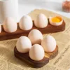 Vintage Wooden Egg Tray with 4/6 Compartments for Kitchen Storage Organization and Preventing Egg Breakage 2