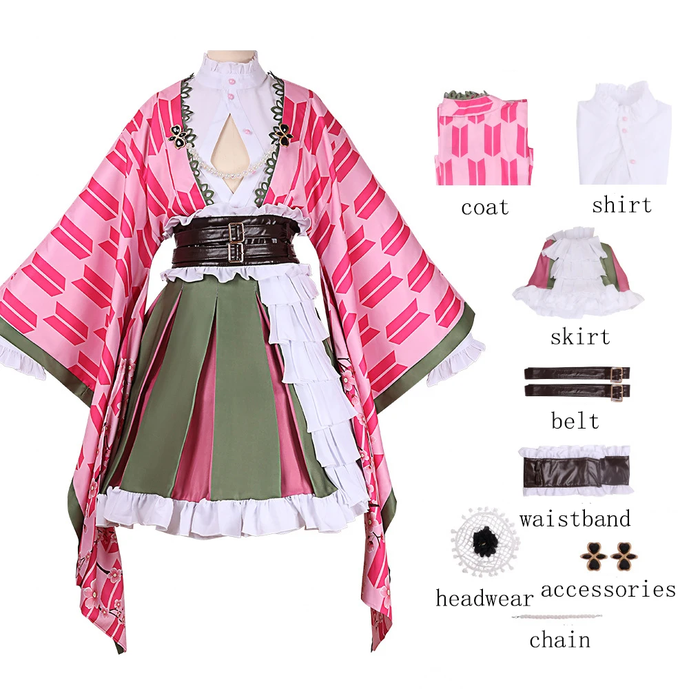 Demon Slayer Mitsuri Kanroji Green Uniform Cosplay Costume