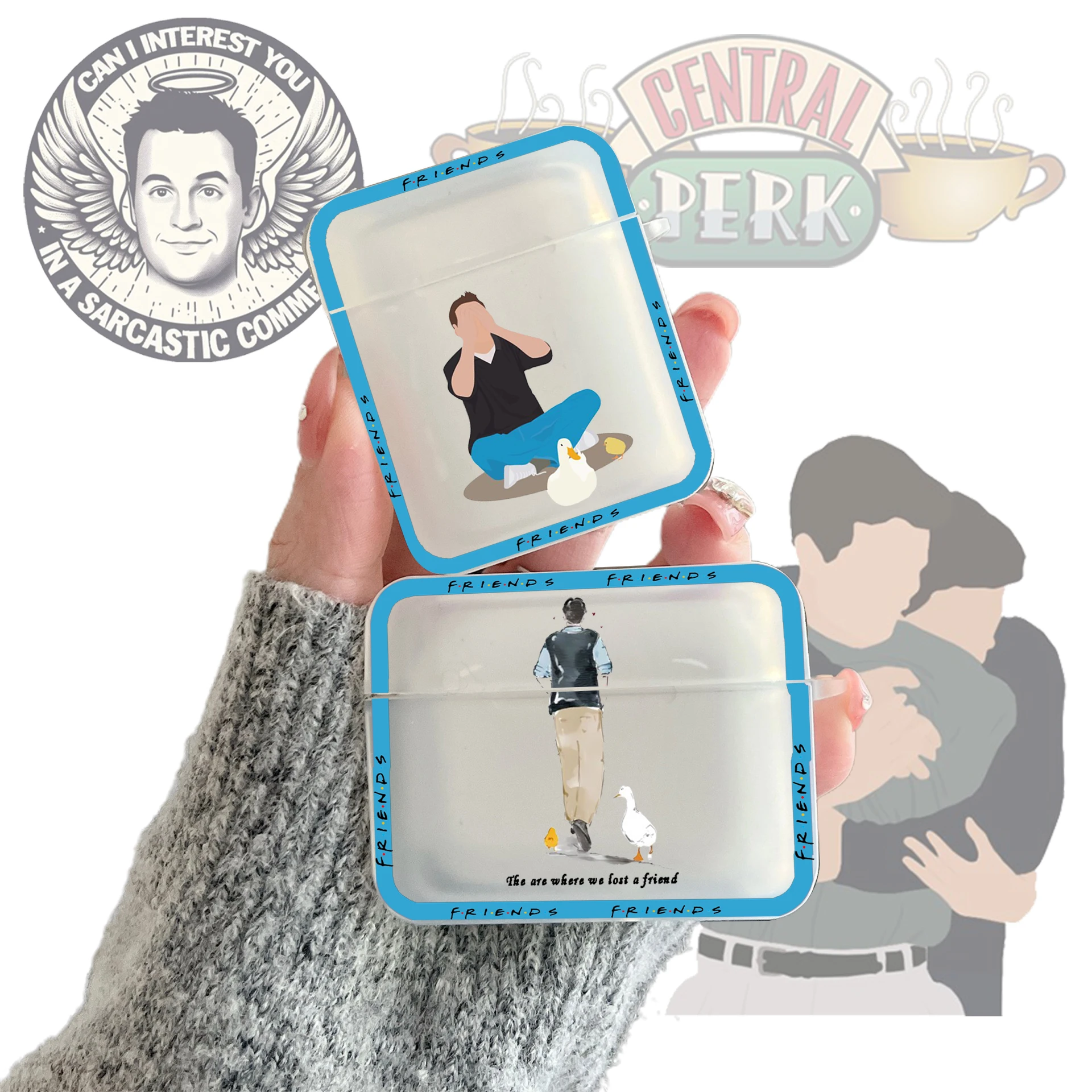 Porta Tv Show Friends Custodia Per Airpods Pro 2 3 1 Pro2 Chandler Apple Air Pod Cover Funda