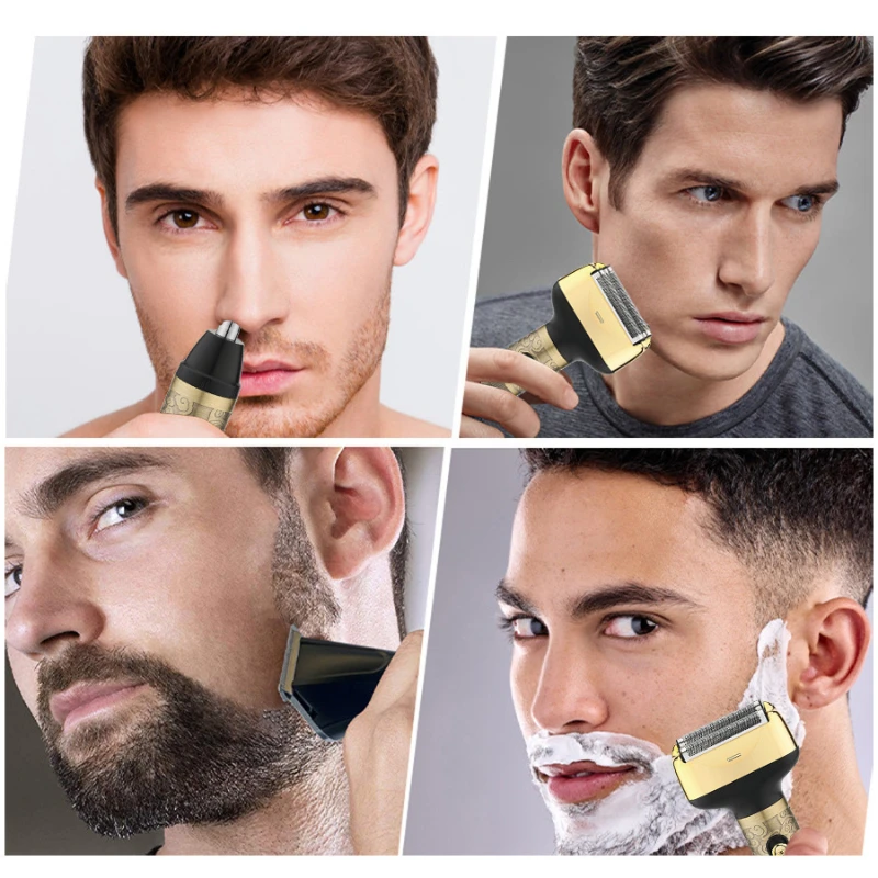 New 3 in 1 Electric Shaver Multifunction Nose Hair Trimmer Nose Hair Trimmer Electric Waterproof Beard Hair Trimmer Sets for Men