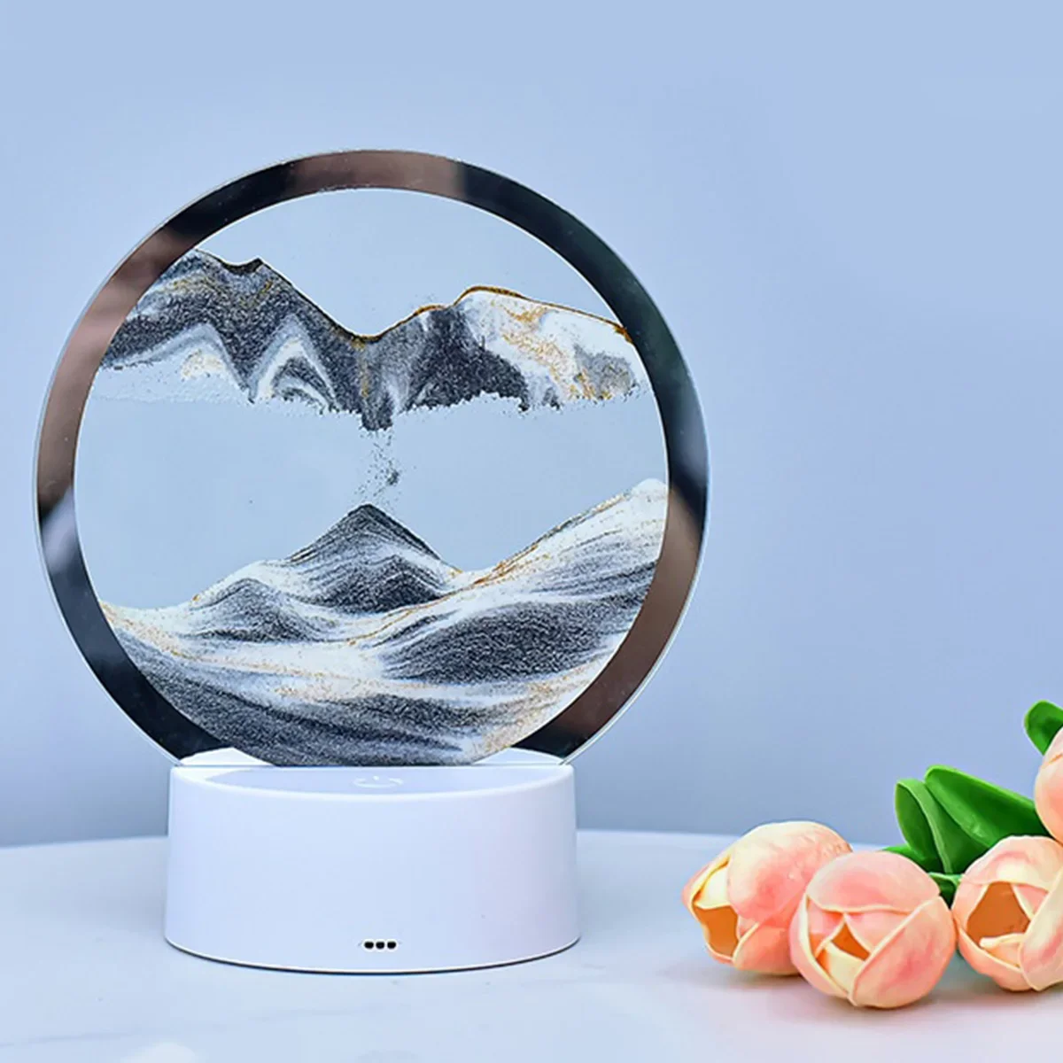 مصباح الرمال المتحركة الإبداعي LED ، ضوء ليلي للمزاج ، ديكور المنزل ، إضاءة حفلة رمضان