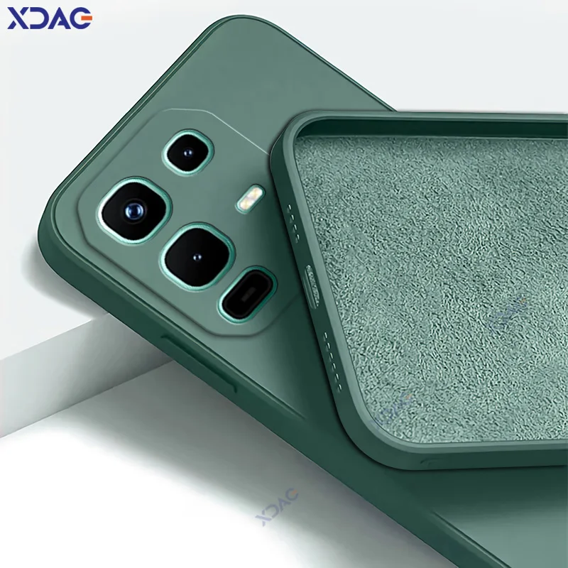 Luxury Candy Cellphone Case with Camera Protector - Soft Square Liquid Silicone Armor Coque