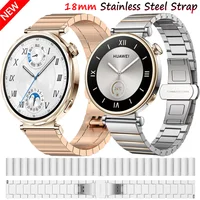 18mm Stainless Steel Strap For Huawei Watch GT5/GT4 41mm Metal Women Luxury Comfortable Bracelet For Huawei Watch 5/GT5 Pro 42mm
