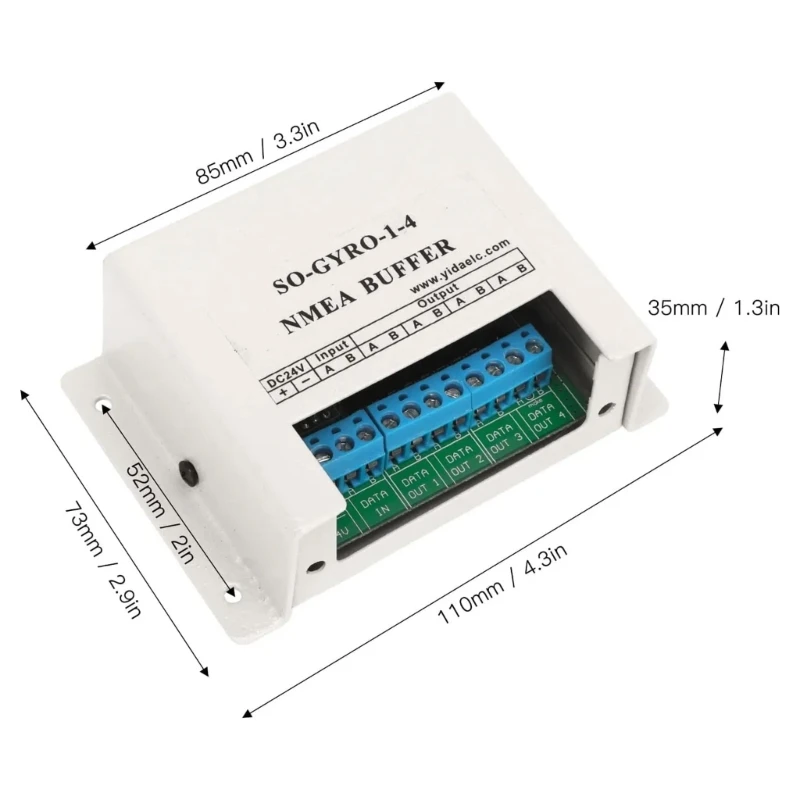 Y1UB Marine Splitter Efficient 24V Small Marine Serial Isolator for NMEA0183