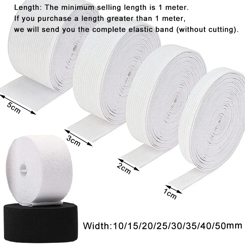 Versatile Knit Double-Sided Elastic Band for DIY Crafting and Sewing Projects
