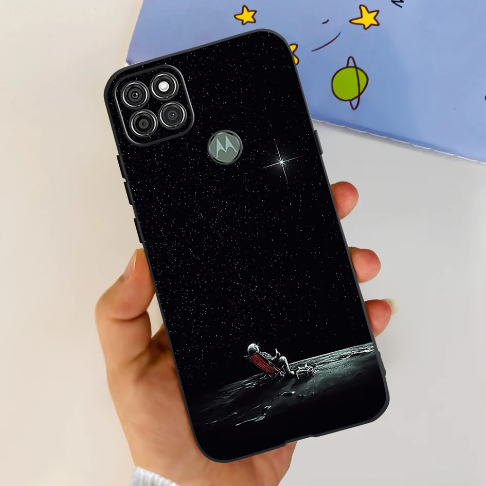 Cute Astronaut Shockproof Silicone Black TPU Soft Phone Case