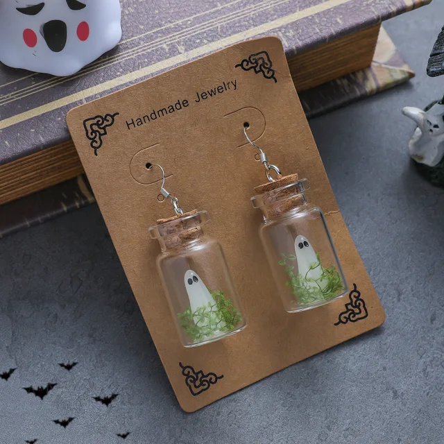 Geist In Flasche Ohrringe - Leuchtende Halloween Accessoires