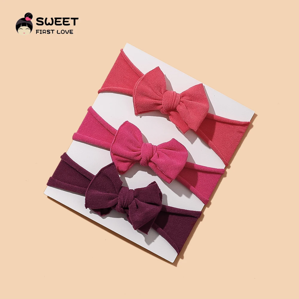 Fascia Neonata Capelli Fasce Per Capelli Bambina - 3 Pezzi In Nylon Elastico Per Neonati E H 399737