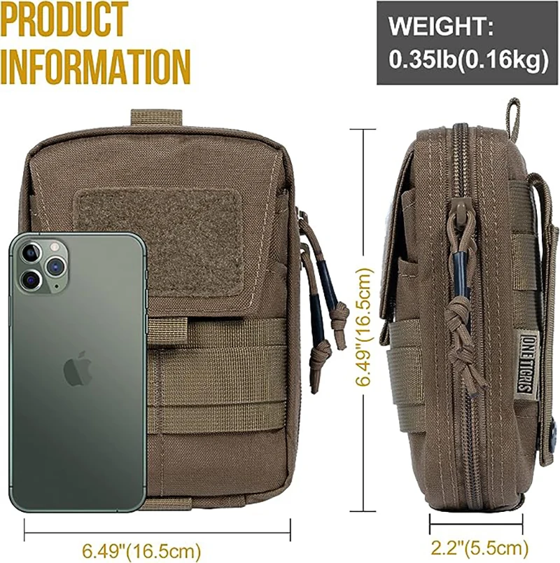 ONETIGRIS MOLLE 파우치 전술 주최자 의료용 포켓 가제트 EDC 유틸리티 응급 처치 키트 가방 캠핑 치료 응급 파우치