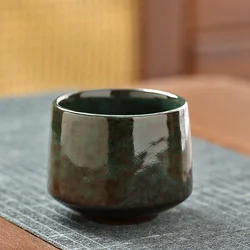 Vintage Ceramic Coarse Pottery Cup - 101 - 200ml (Vintage Green)