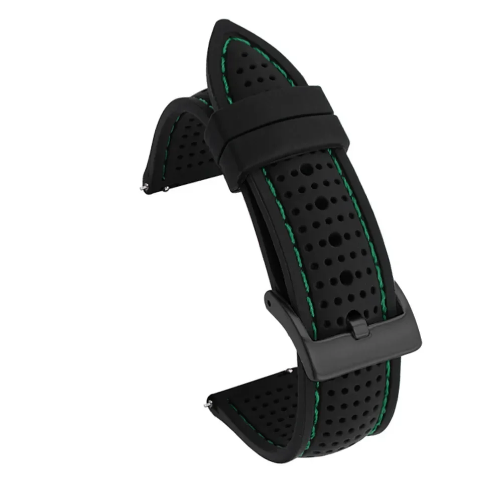 Sport Waterproof Silicone Watch Strap – Breathable & Quick Release Bracelet Band
