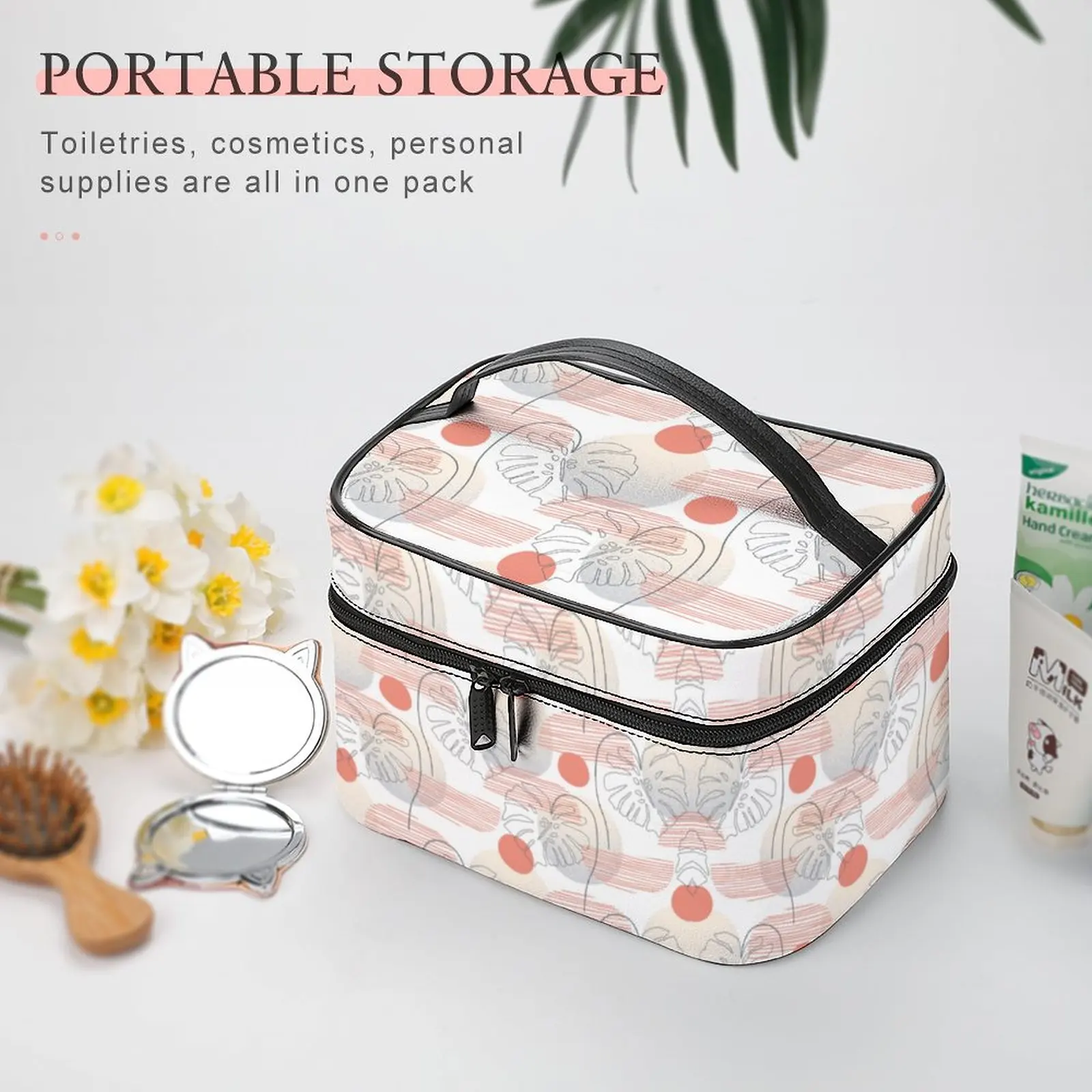 Travel Cosmetic Bags Large-Capacity Travel Cosmetic Bag Waterproof Storage Bag for Cosmetics Customized Pattern Makeup Bag