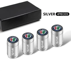Aluminum Alloy Car Tire Valve Caps - Premium Wheel Air Stem Covers (D - 4Pcs Silver)