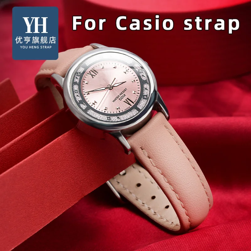 Cinturino Per Orologio Da Donna Rosa Per Casio Sheen Ltp-1391 V300 She-4539 4540 Cinturini Per Cinturino Da Polso Con Cinturino Rosa