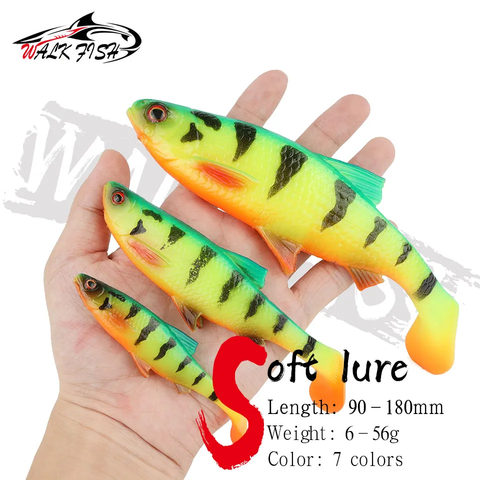 WALK FISH 4PCS/Lot 9.5cm 4.7g Soft Fishing Lures T Tail Jigging Fishing  Bait Silicone Bass Fishing Bait Freshwater Saltwater - AliExpress