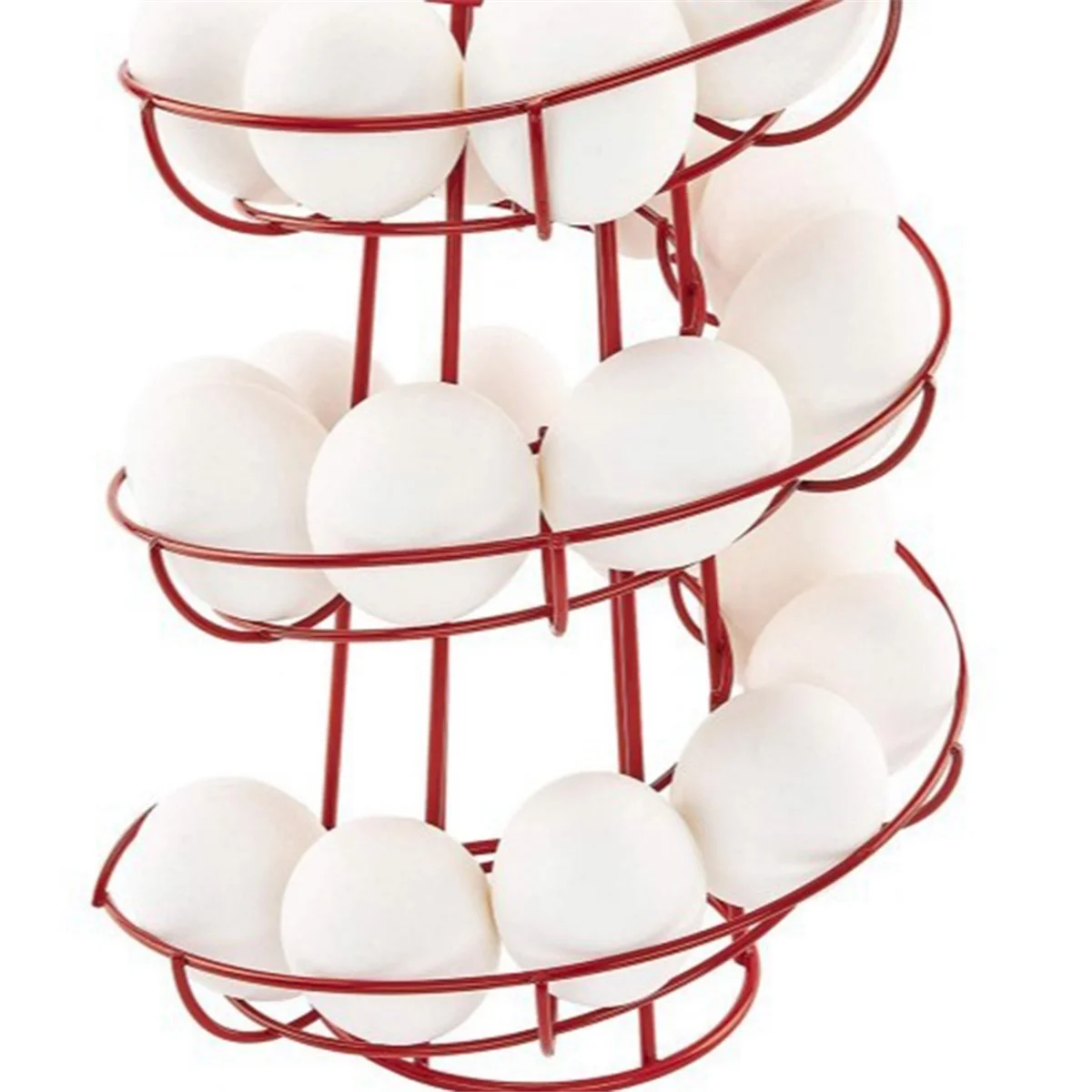 Kitchen Egg Rack, Spiral Egg Basket, Iron Practical Egg Storage Rack, Storage Rack Black 5